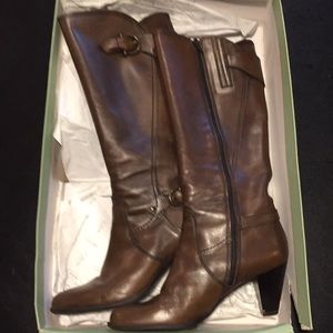 Clark’s brown leather boots